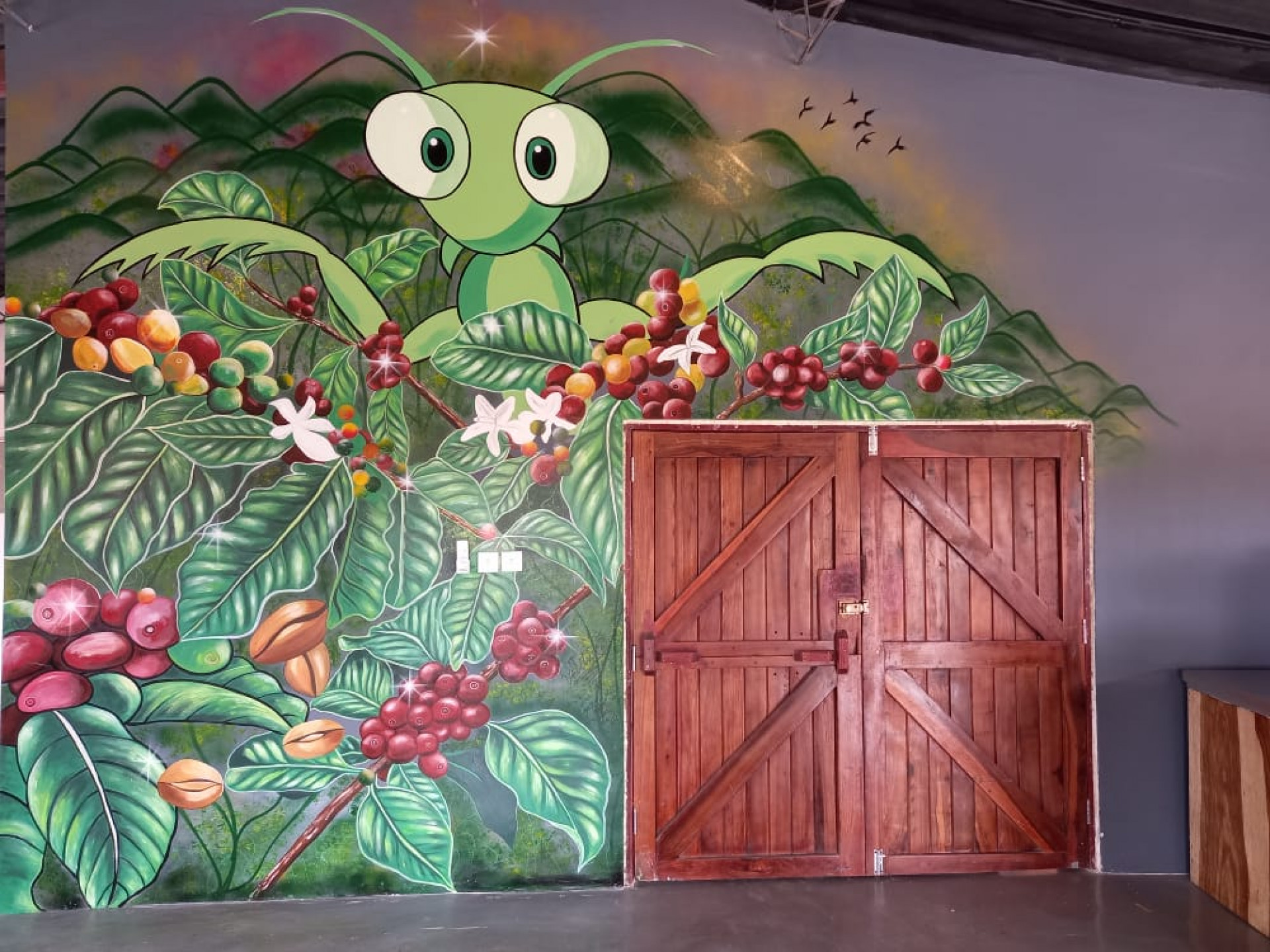 Mantis Coffee Mural